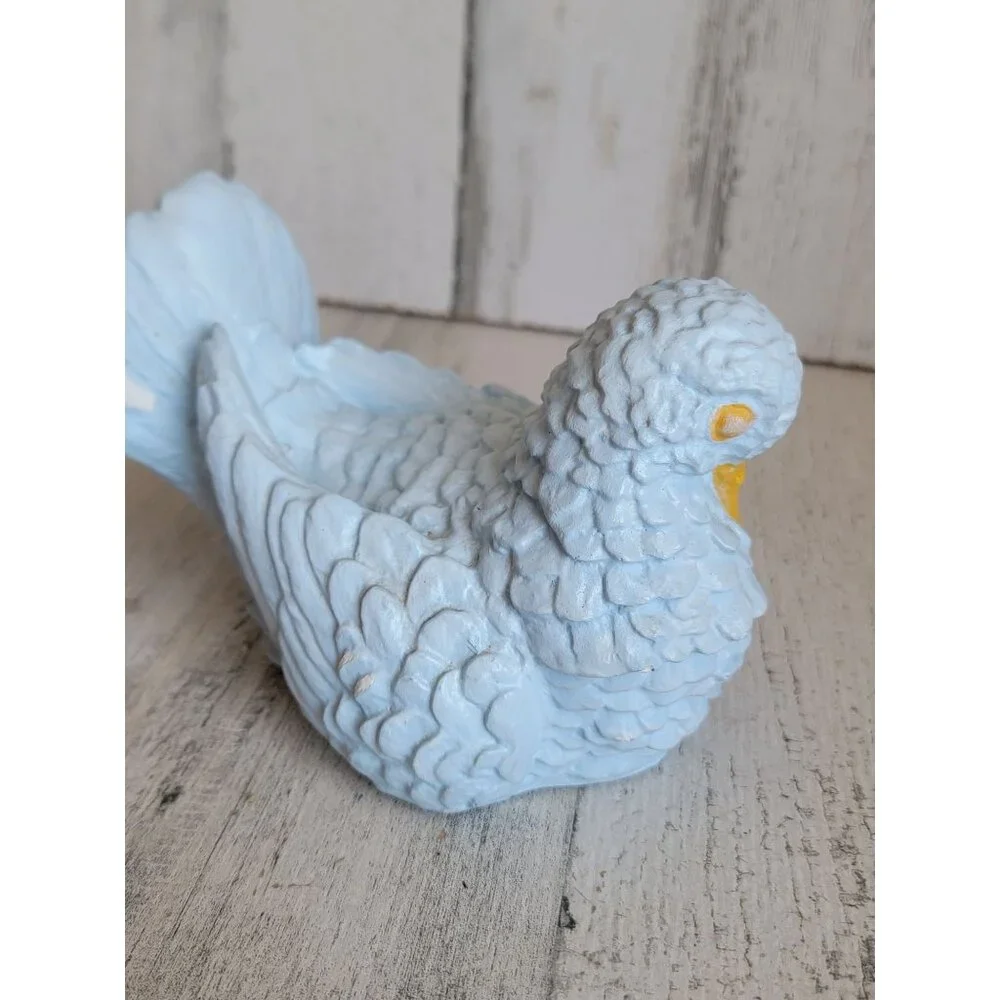 Vintage blue pigeon AS IS bird‎ home decor unique